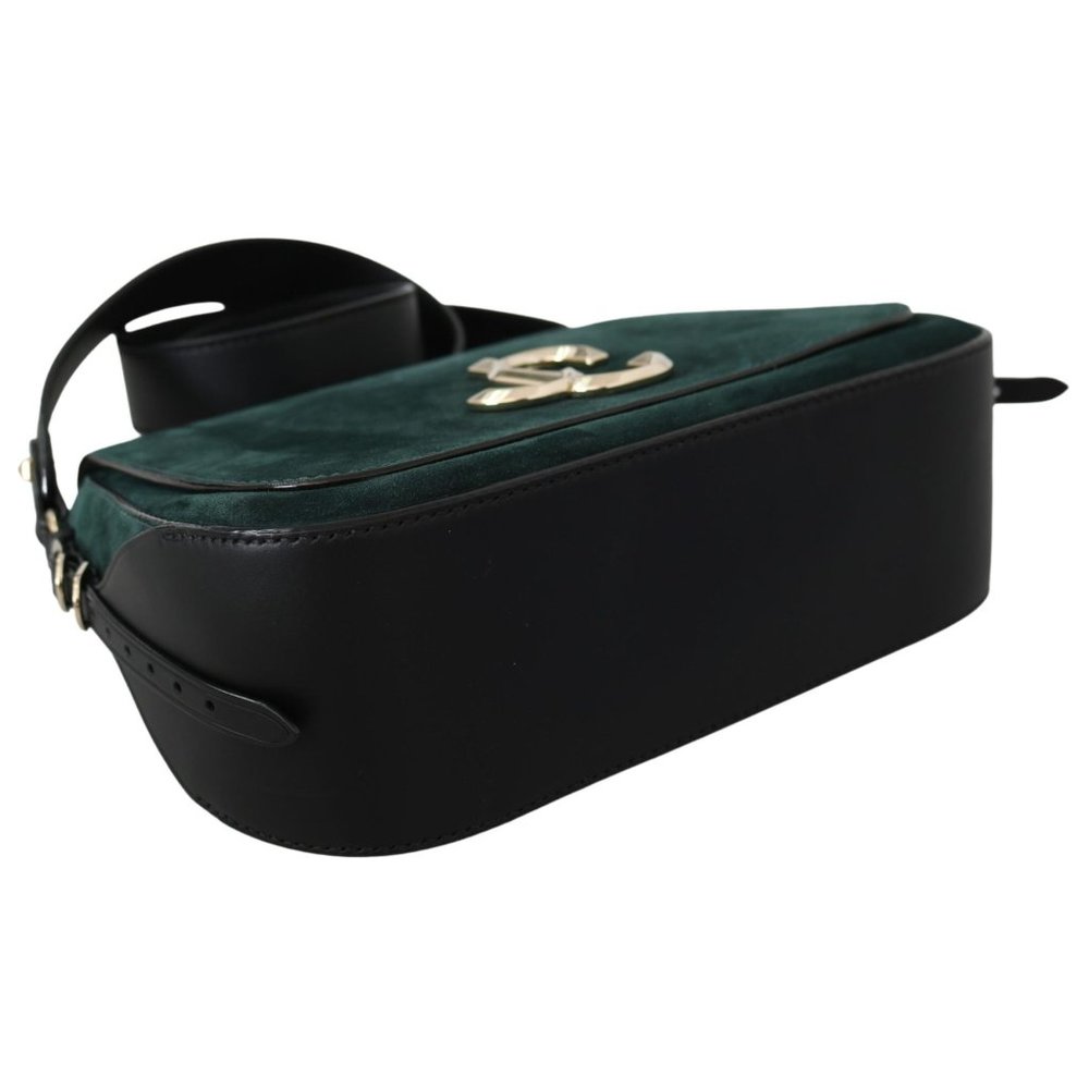 JIMMY CHOO Varenne Dark Green/Black Leather Shoulder Bag - Picture 5 of 8